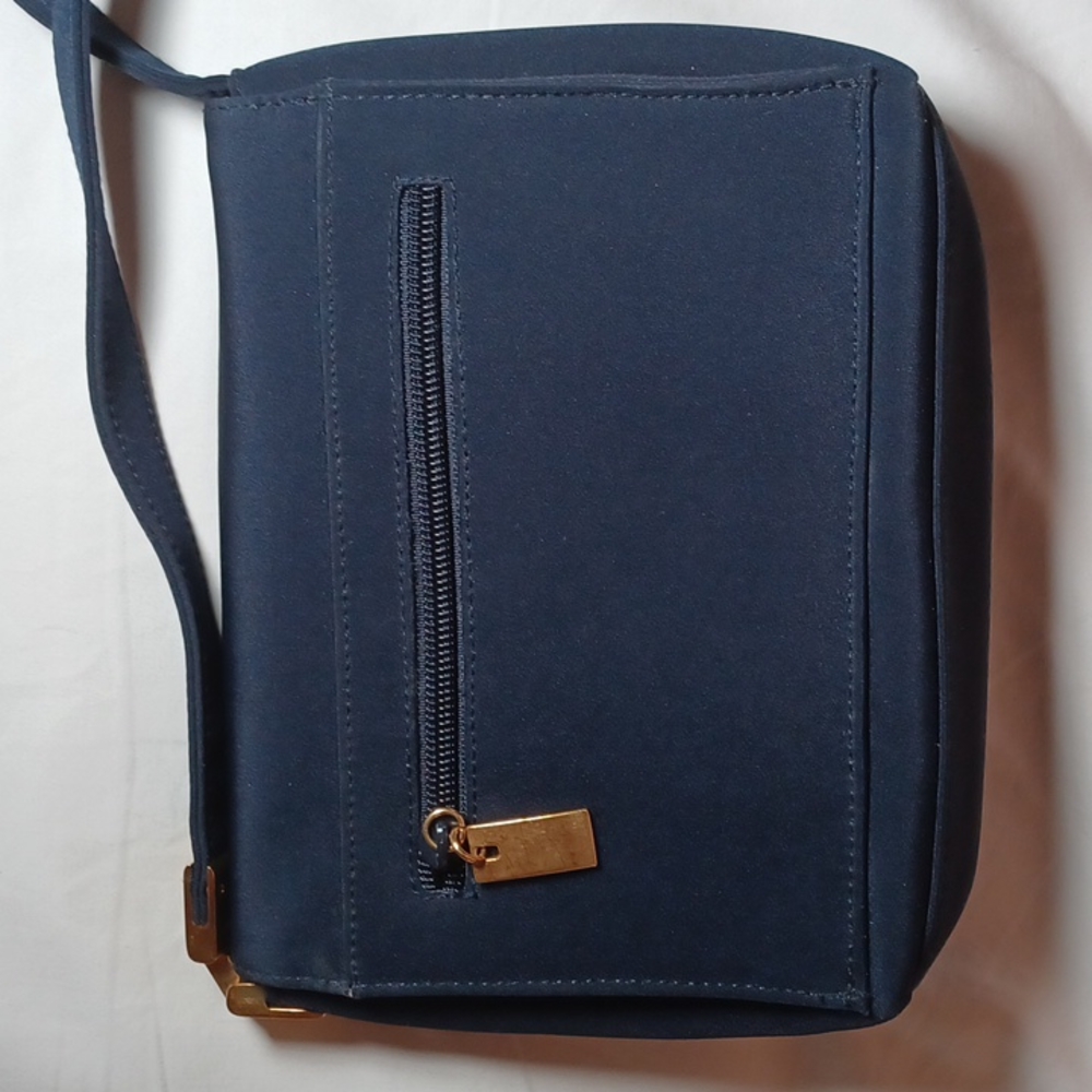 Jennifer Moore Navy Fabric Cross Body/Shoulder Bag - Picture 5 of 12